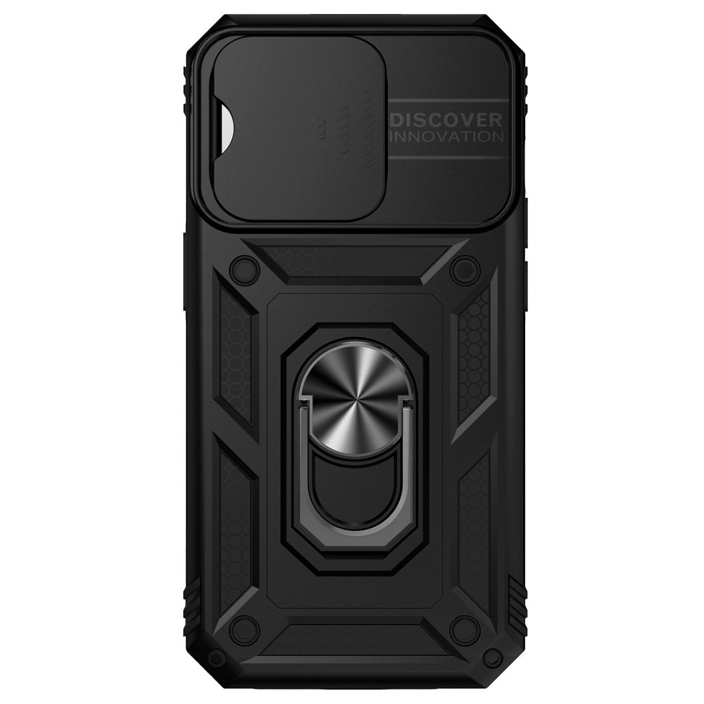 Funda híbrida Ring y Protector Cámara iPhone 15 Pro Max Negro