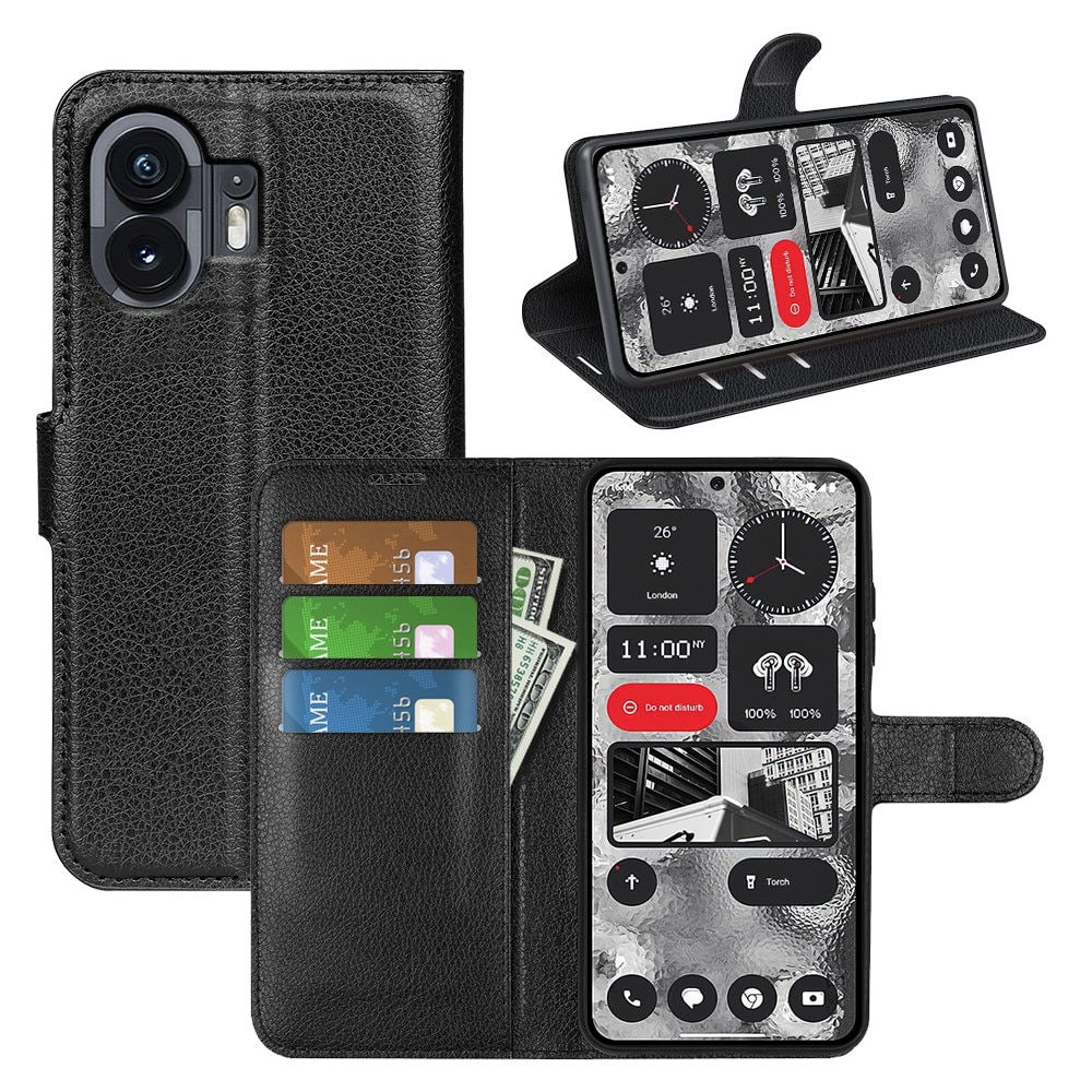 Funda cartera Nothing Phone 2 Negro