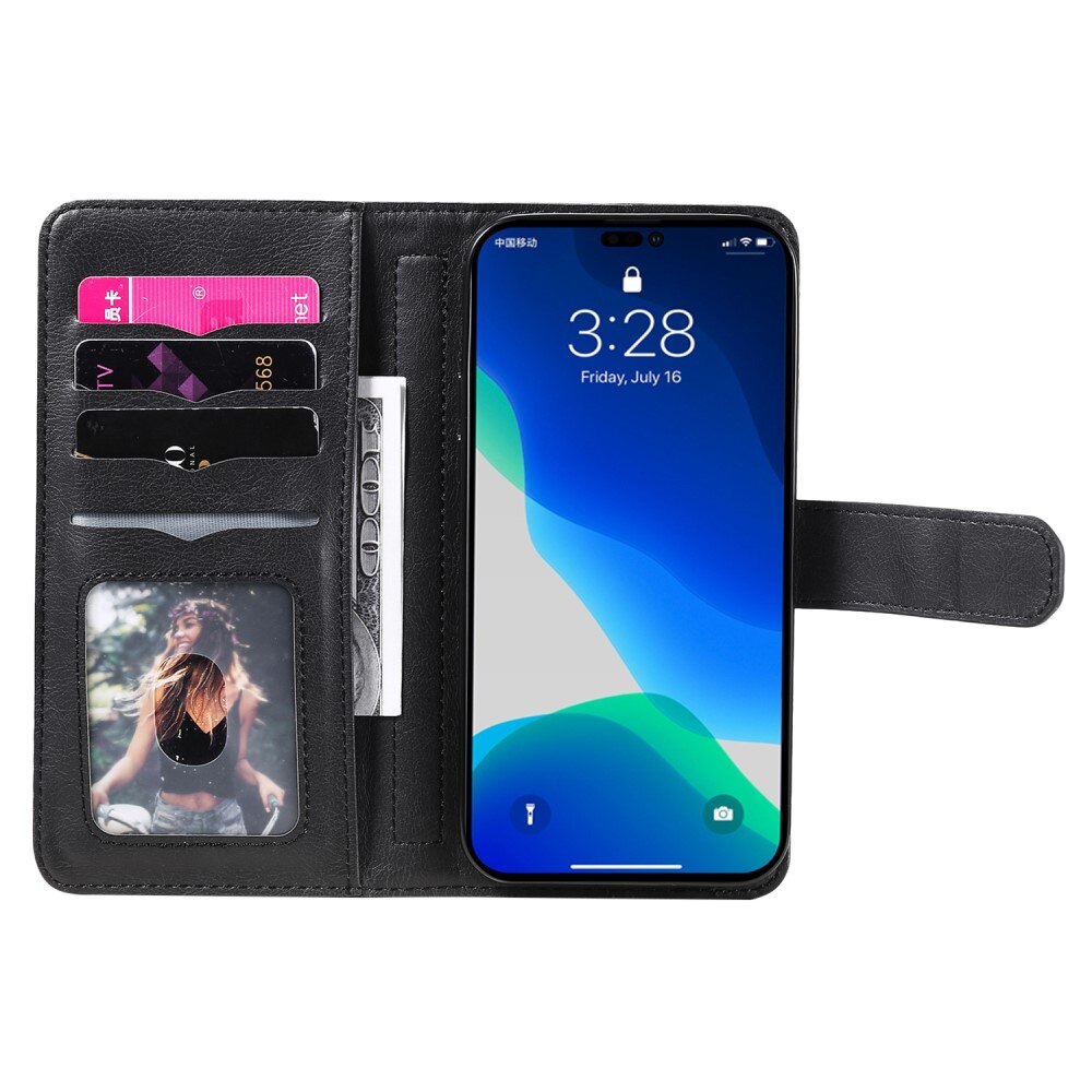 Funda cartera Multi-slot iPhone 15 Pro, negro