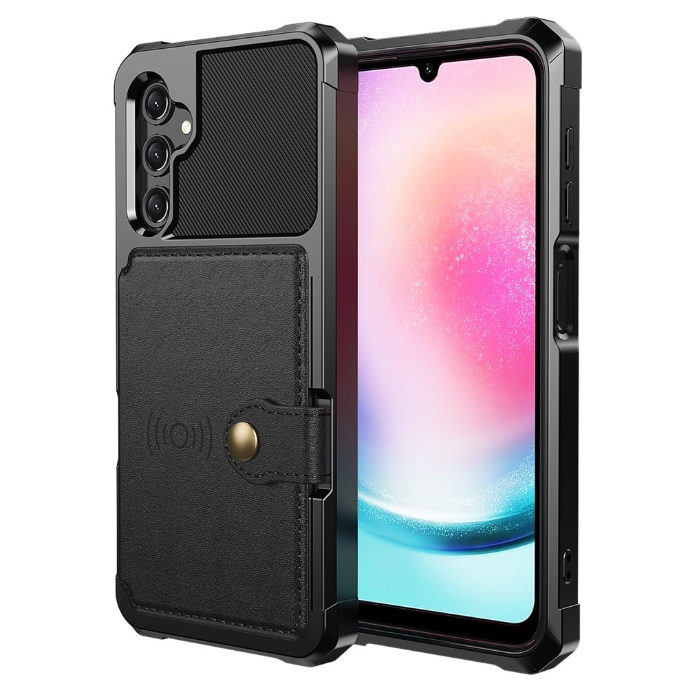 Funda con tarjetero Tough Multi-slot Samsung Galaxy A24 Negro