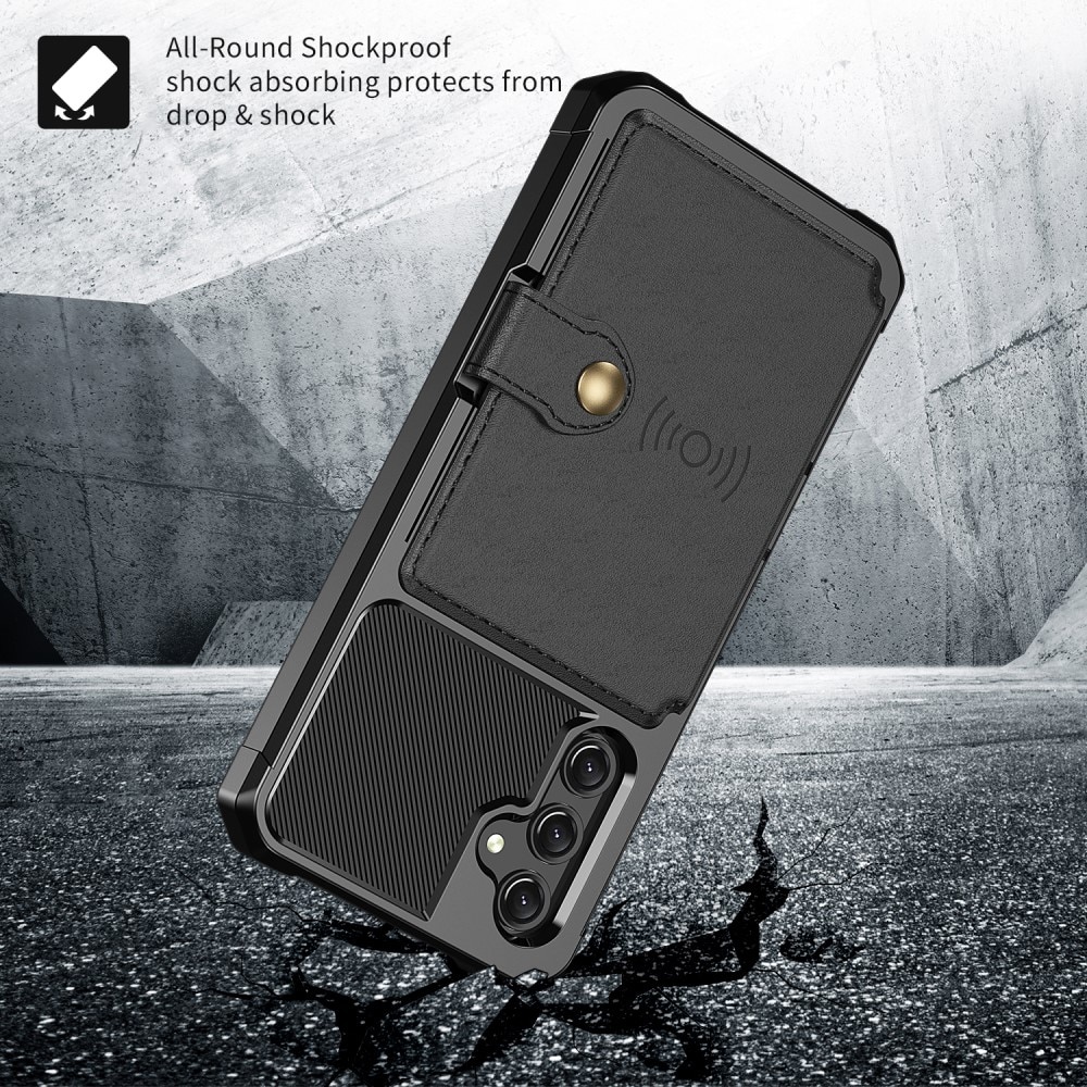 Funda con tarjetero Tough Multi-slot Samsung Galaxy A25 negro