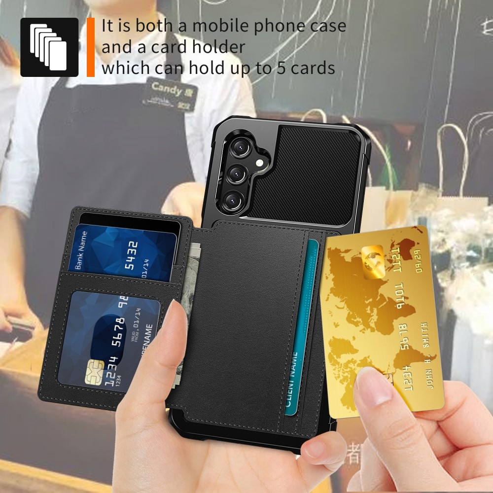 Funda con tarjetero Tough Multi-slot Samsung Galaxy A24 Negro