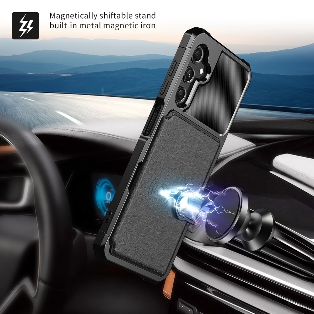 Funda con tarjetero Tough Multi-slot Samsung Galaxy A24 Negro