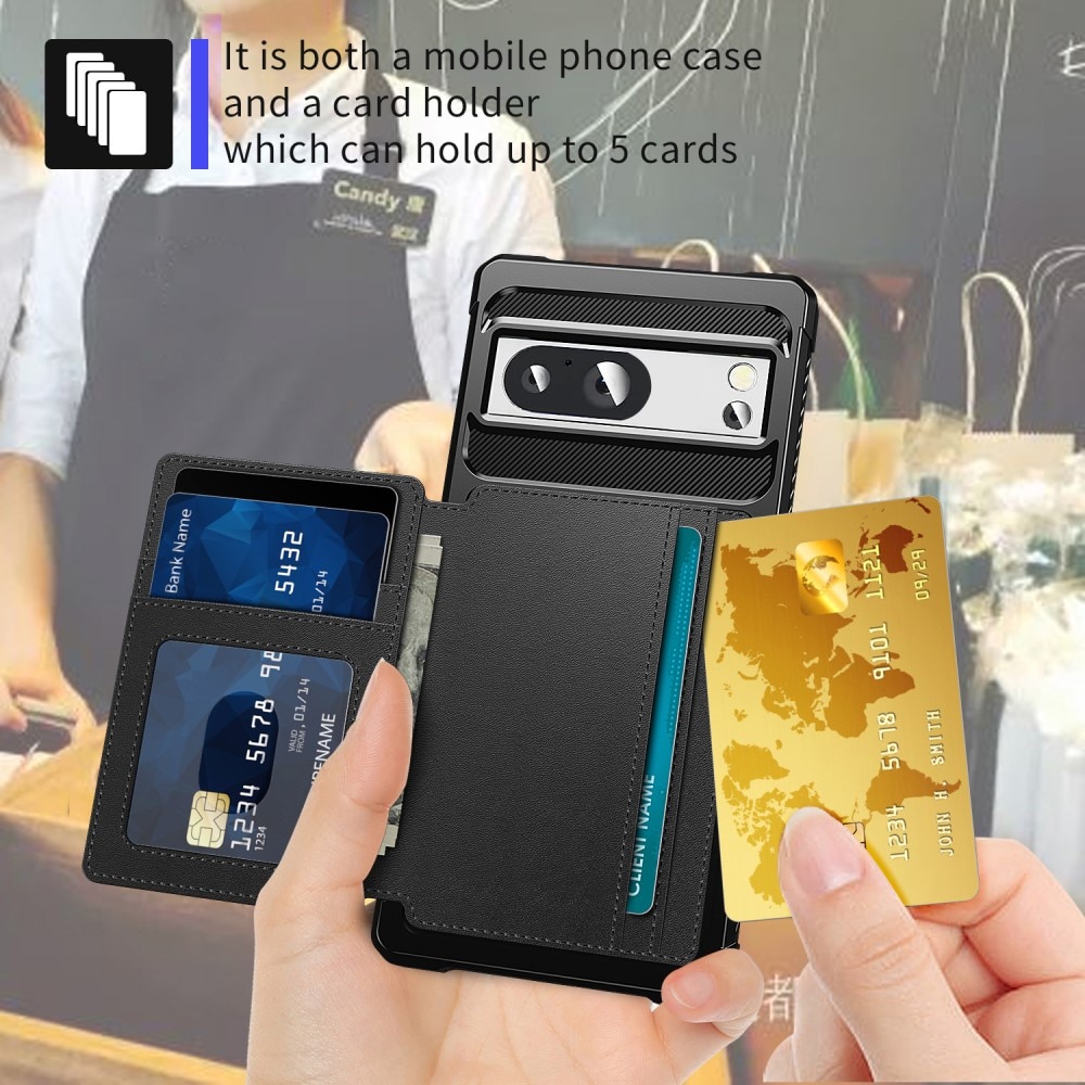 Funda con tarjetero Tough Multi-slot Google Pixel 8 Negro