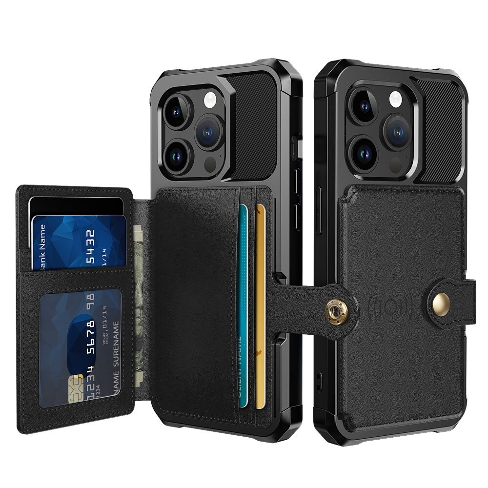 Funda con tarjetero Tough Multi-slot iPhone 15 Pro Max Negro
