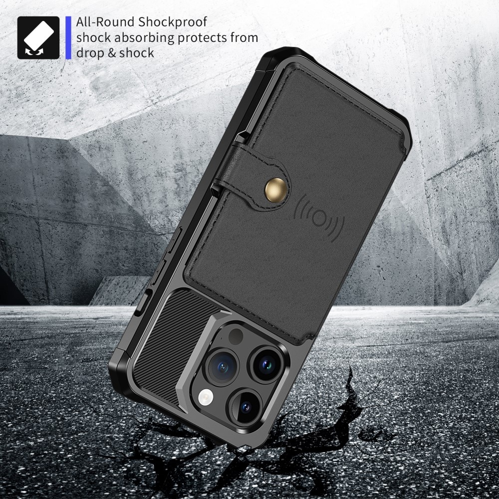 Funda con tarjetero Tough Multi-slot iPhone 15 Pro Max Negro