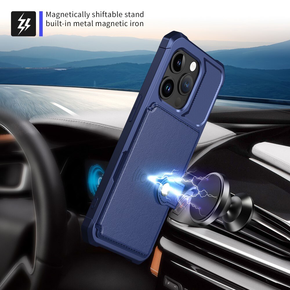 Funda con tarjetero Tough Multi-slot iPhone 15 Pro Max Azul