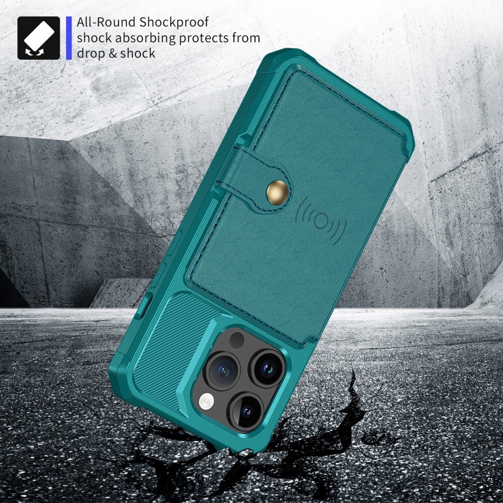 Funda con tarjetero Tough Multi-slot iPhone 15 Pro Max Verde