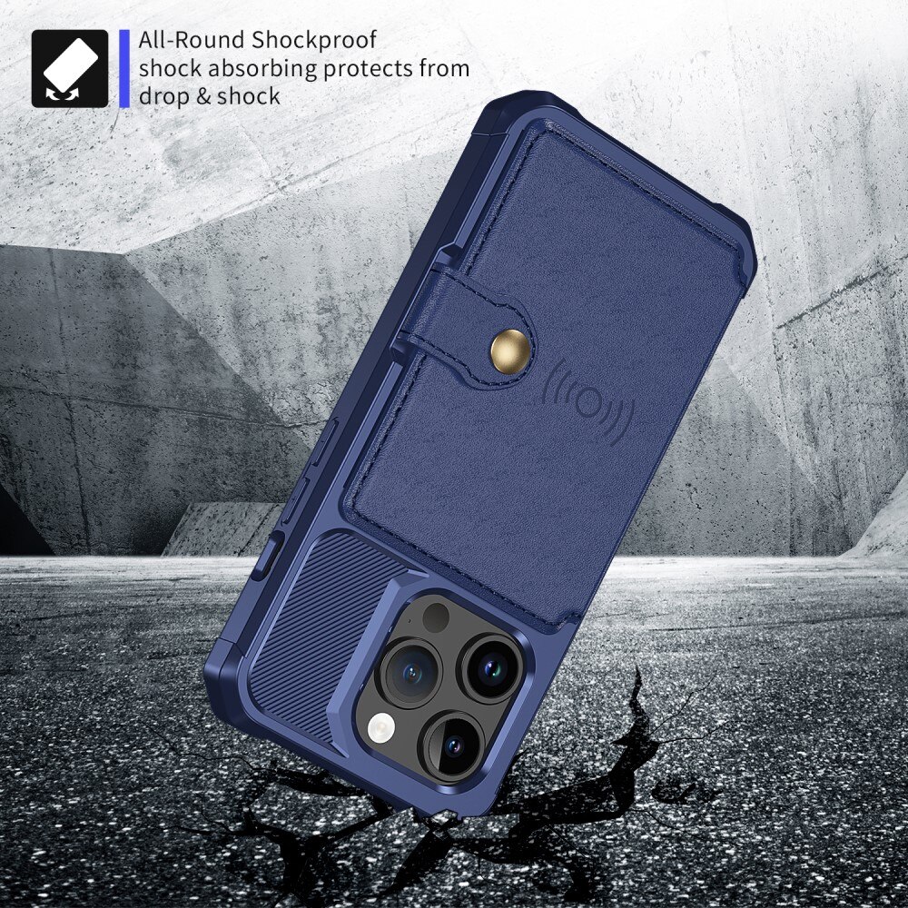 Funda con tarjetero Tough Multi-slot iPhone 15 Pro Azul