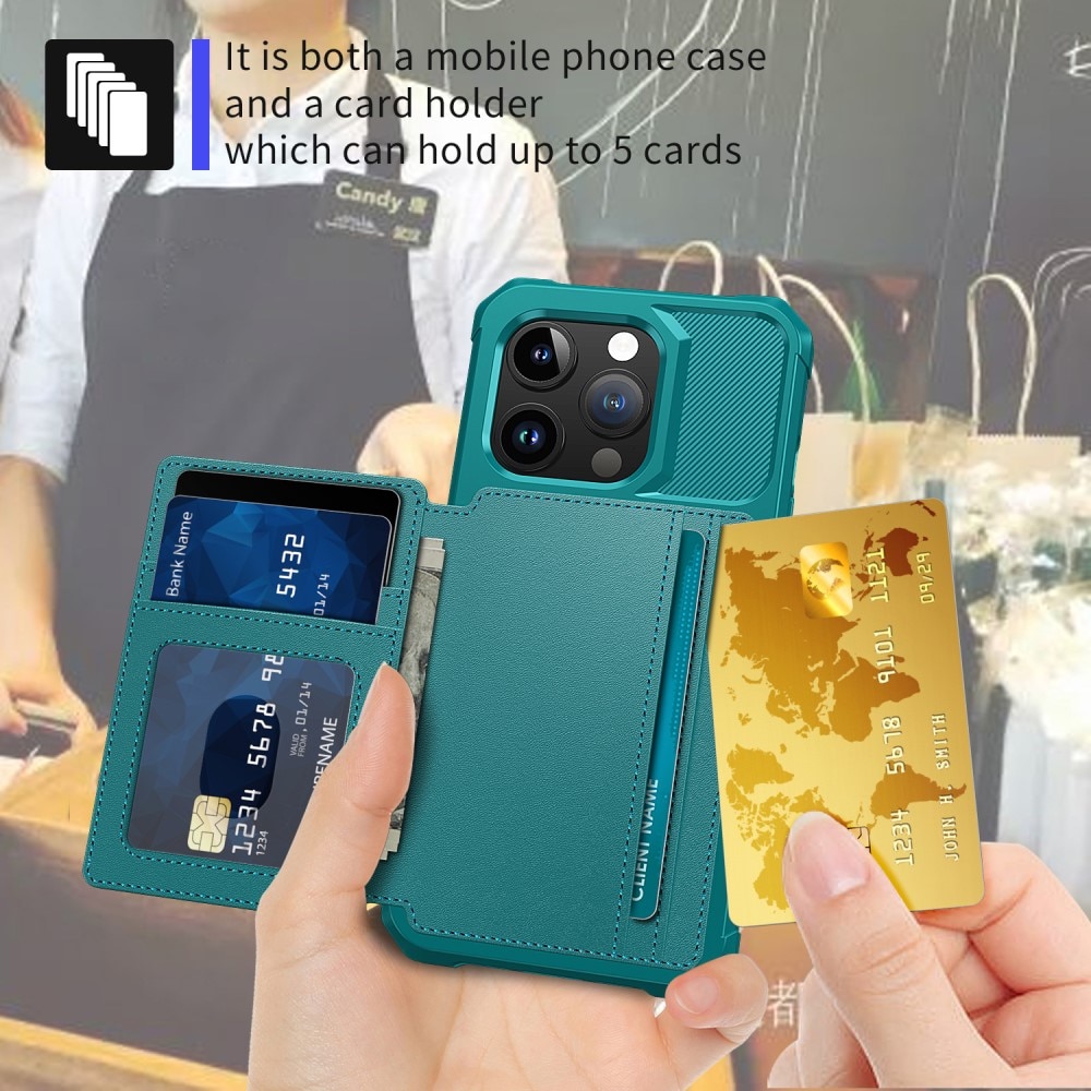 Funda con tarjetero Tough Multi-slot iPhone 15 Pro Verde
