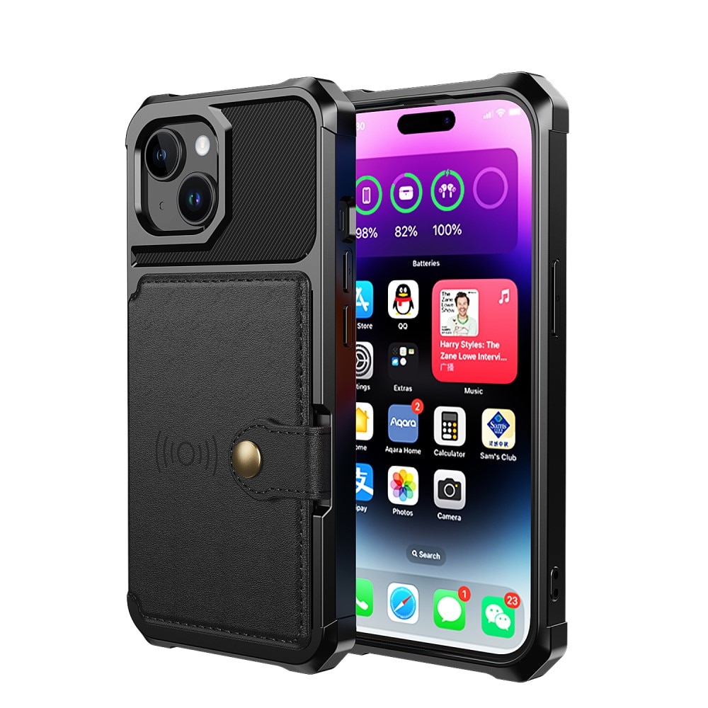 Funda con tarjetero Tough Multi-slot iPhone 15 Plus Negro