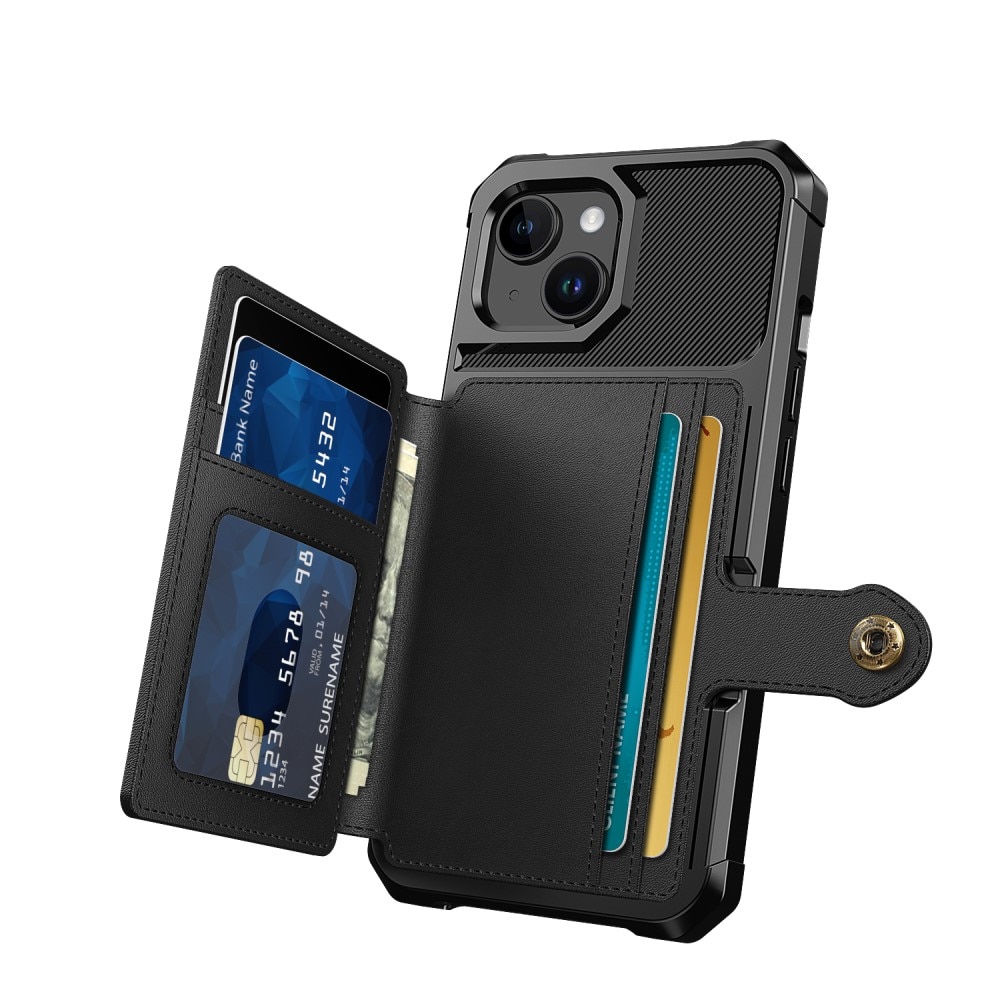 Funda con tarjetero Tough Multi-slot iPhone 15 Plus Negro