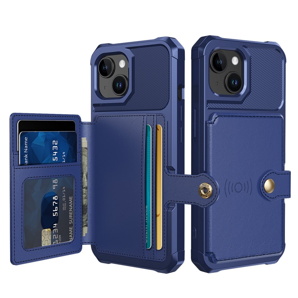 Funda con tarjetero Tough Multi-slot iPhone 15 Plus azul