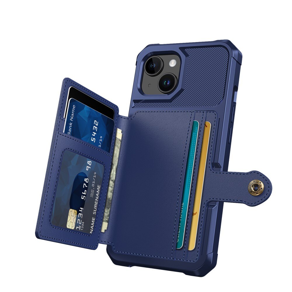 Funda con tarjetero Tough Multi-slot iPhone 15 Plus azul