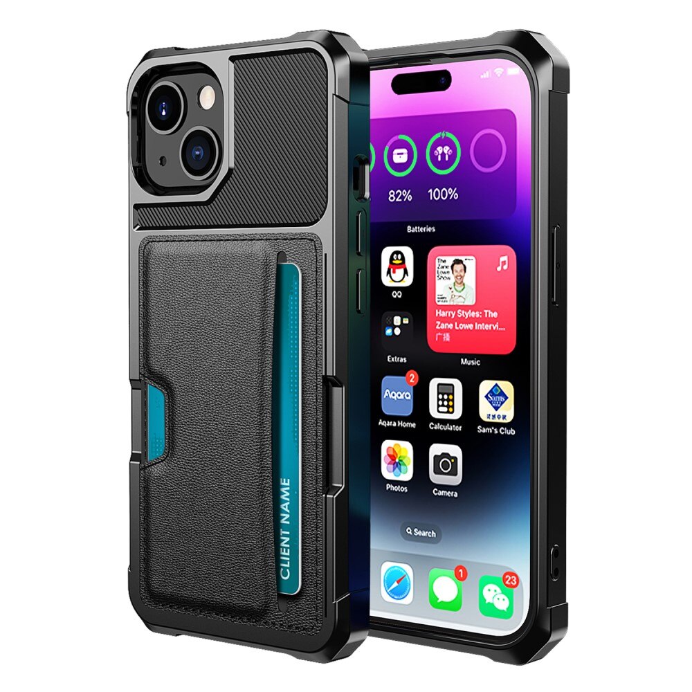 Funda Tough Card Case iPhone 15 negro