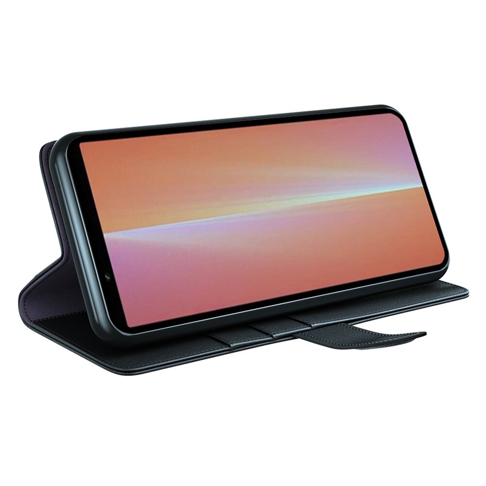 Funda de cuero genuino Sony Xperia 5 V, Negro