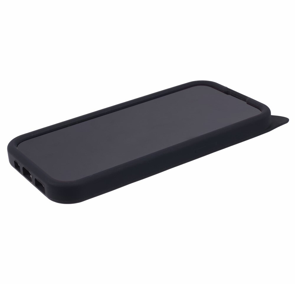 Funda de silicona Gato iPhone 14 Pro negro