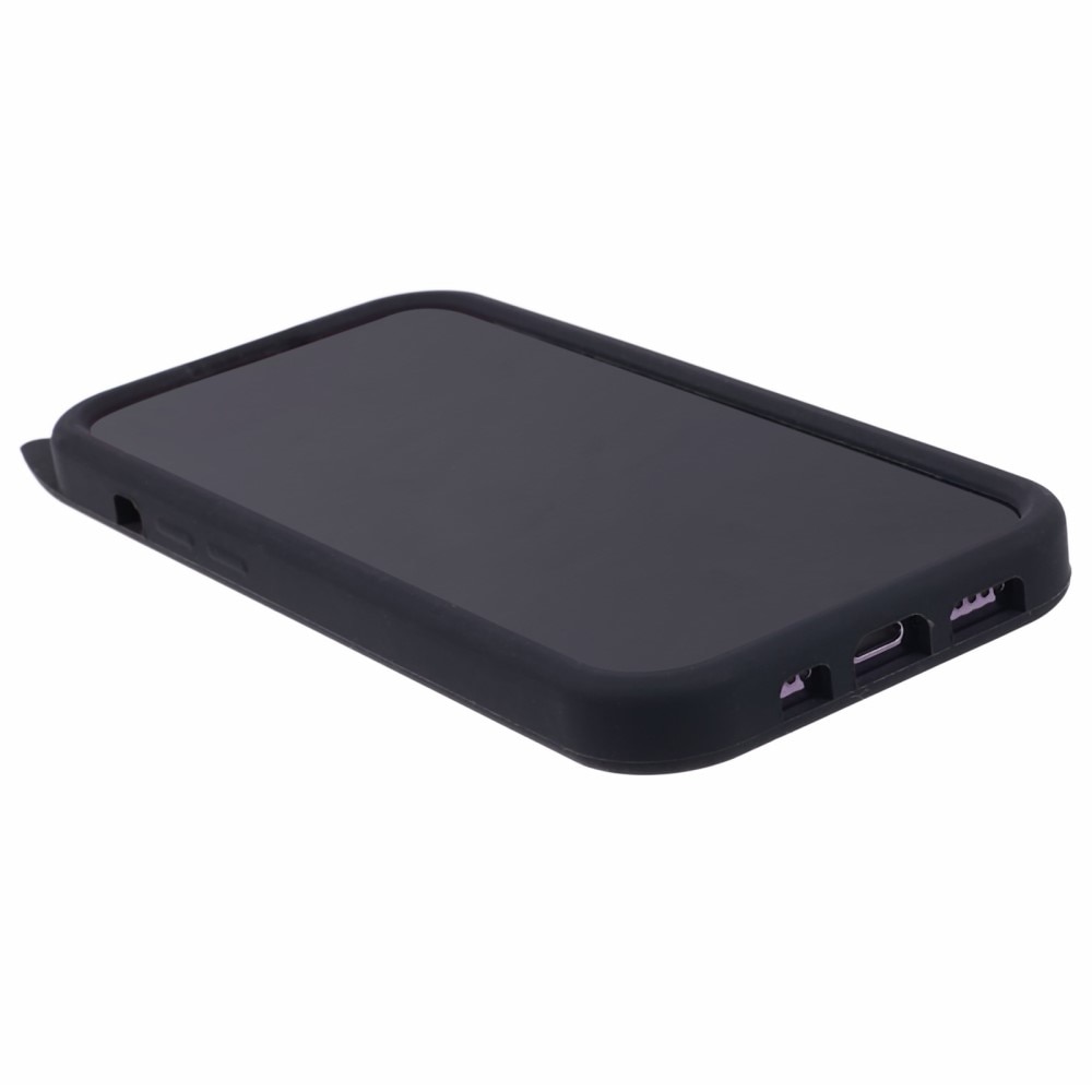 Funda de silicona Gato iPhone 14 Pro negro