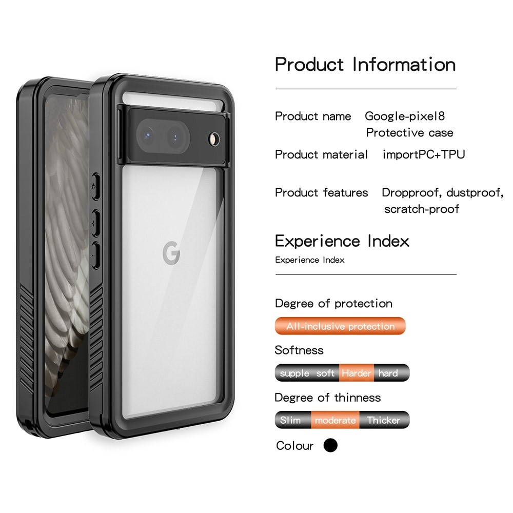 Funda Híbrida Impermeable Google Pixel 8 transparente