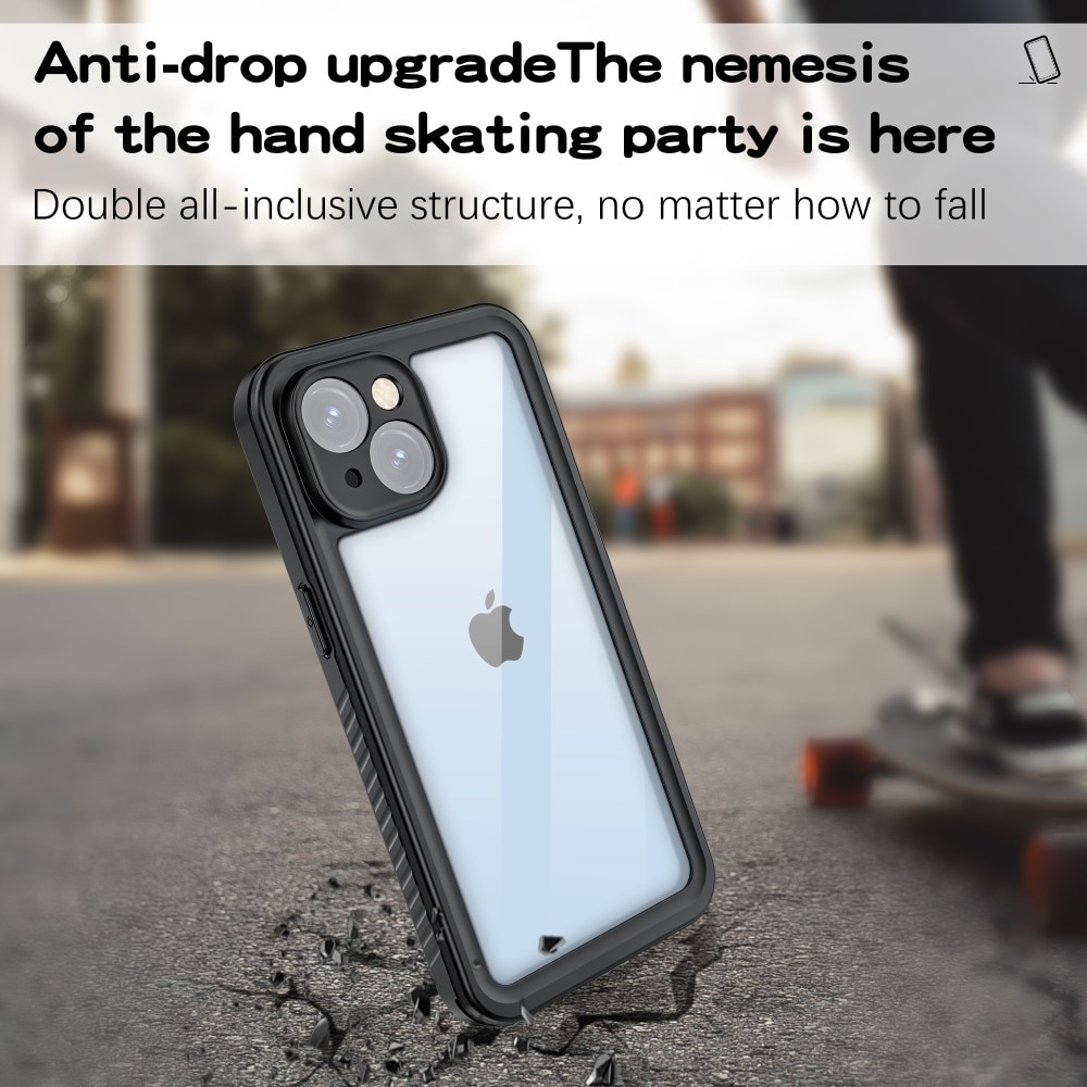 Funda Híbrida Impermeable iPhone 15 transparente