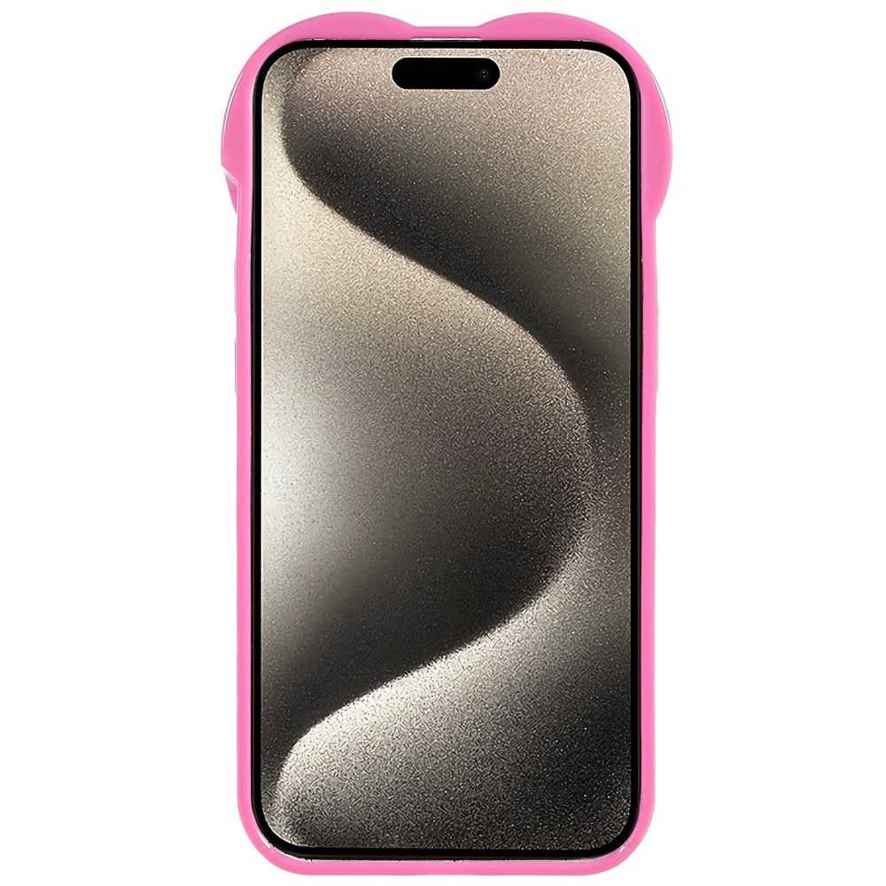 Funda TPU Corazón iPhone 15 Pro rosado