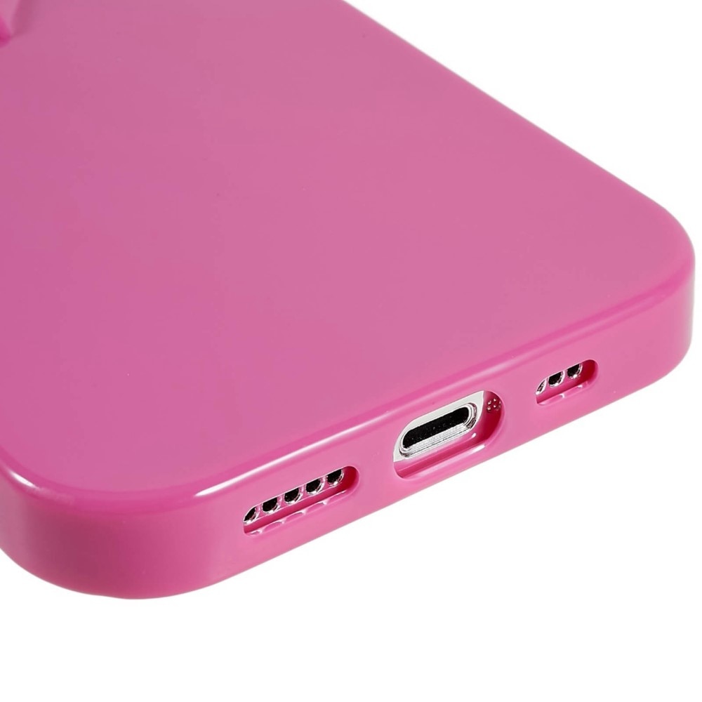 Funda TPU Corazón iPhone 15 Pro rosado