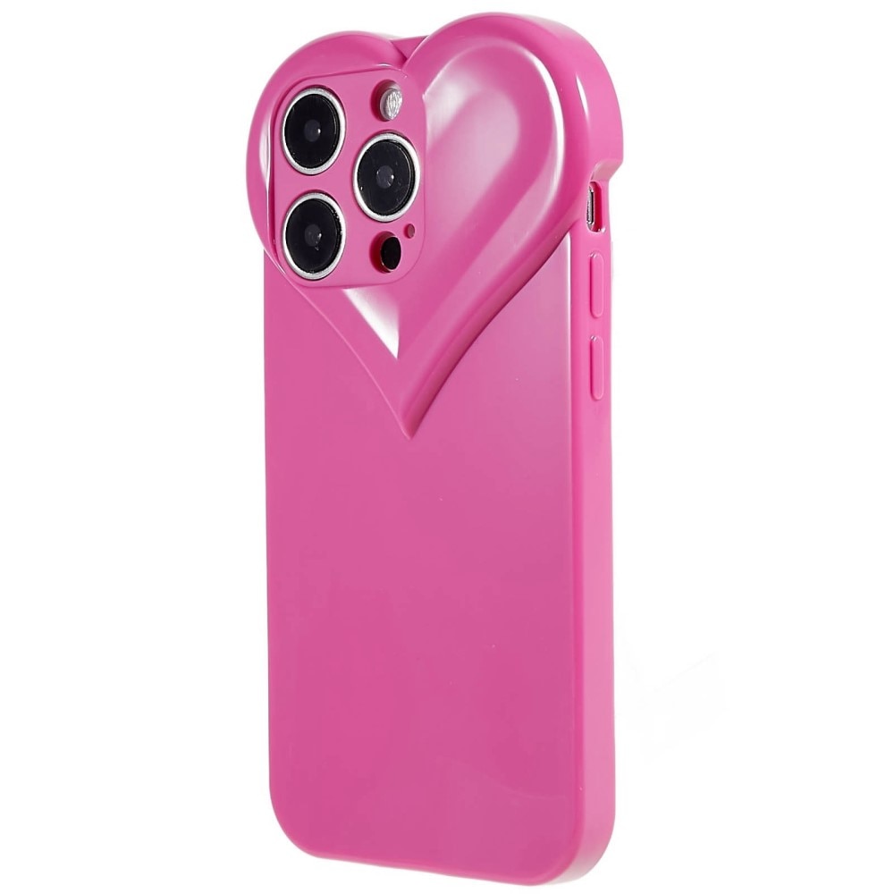 Funda TPU Corazón iPhone 15 Pro Max rosado