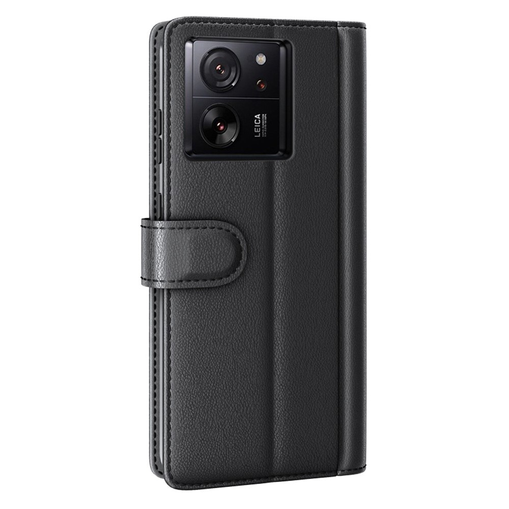 Funda de cuero genuino Xiaomi 13T, negro