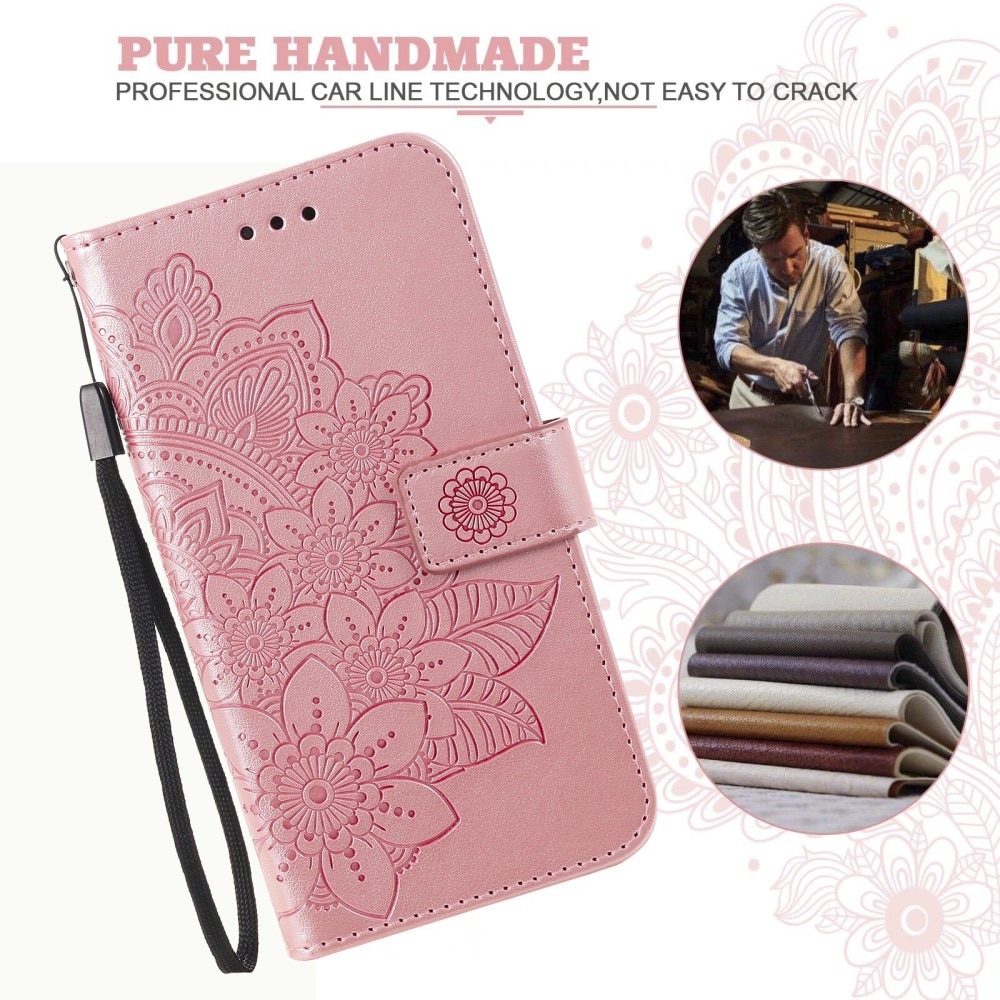 Funda de Cuero Mandala Xiaomi 13T Pro rosado