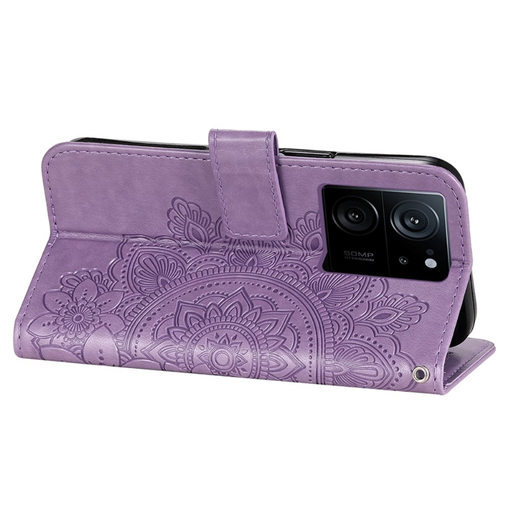 Funda de Cuero Mandala Xiaomi 13T violeta