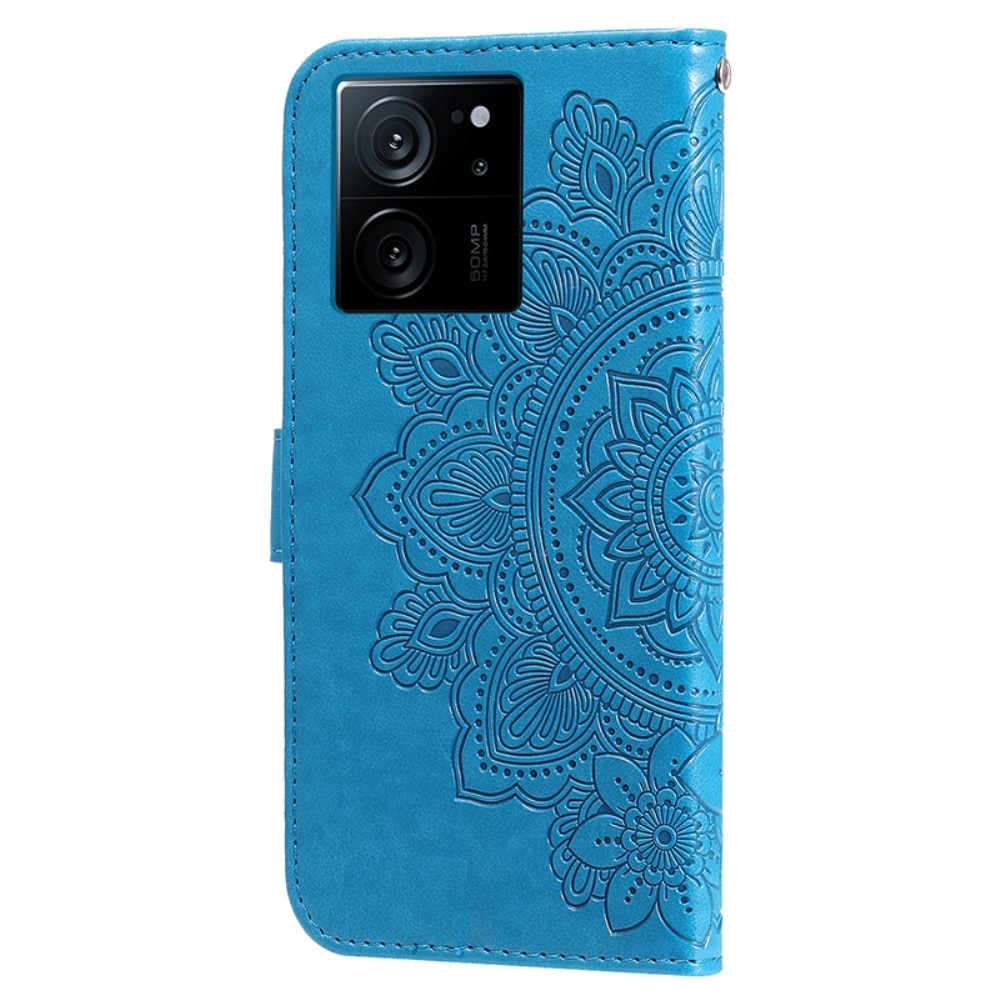 Funda de Cuero Mandala Xiaomi 13T azul