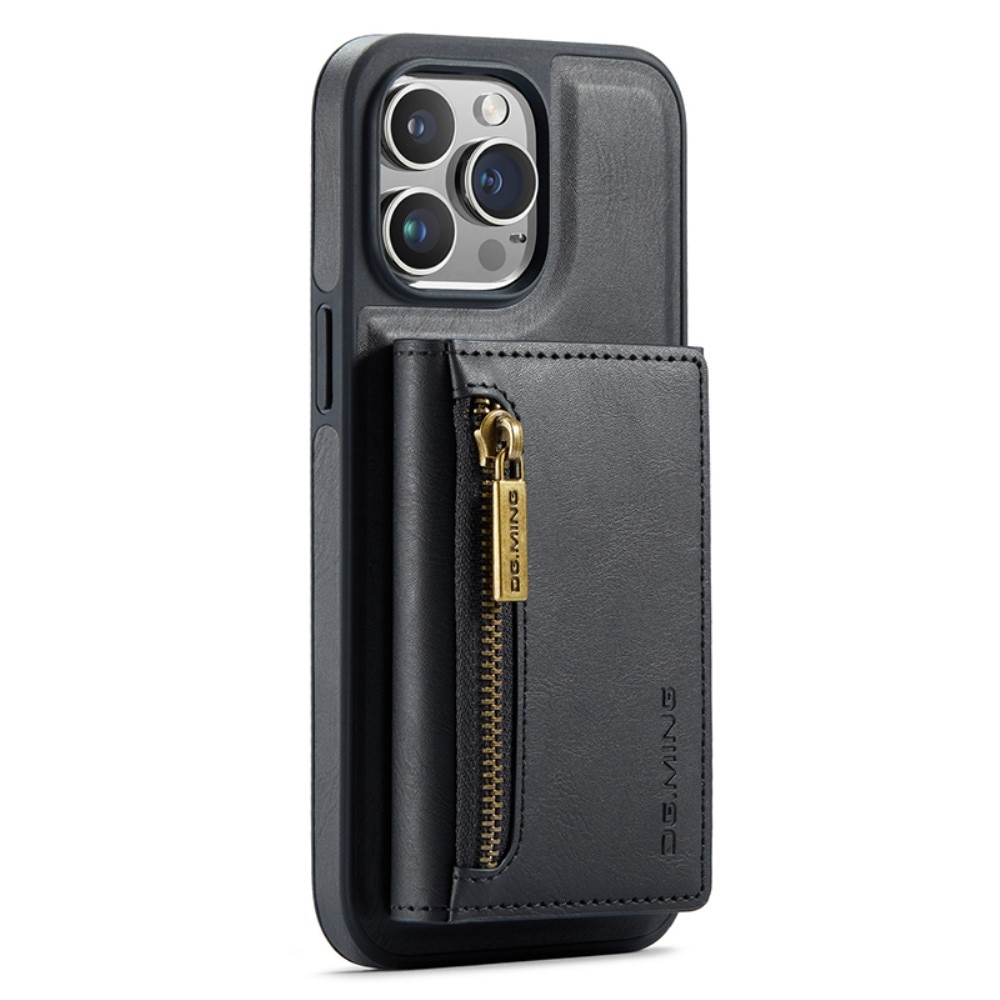 Funda Magnetic Card Slot Zipper iPhone 15 Pro Max Black