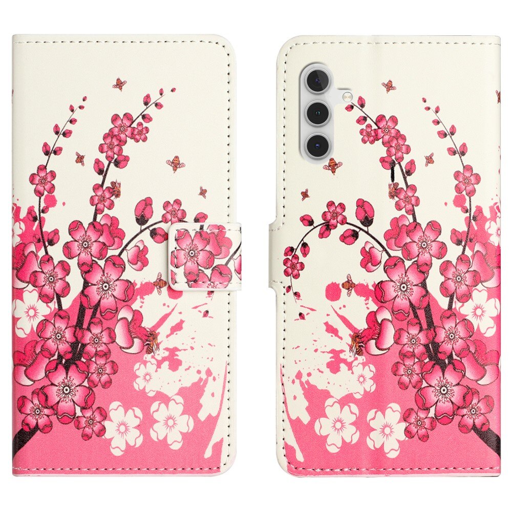 Cartera Samsung Galaxy A15 flores de cerezo