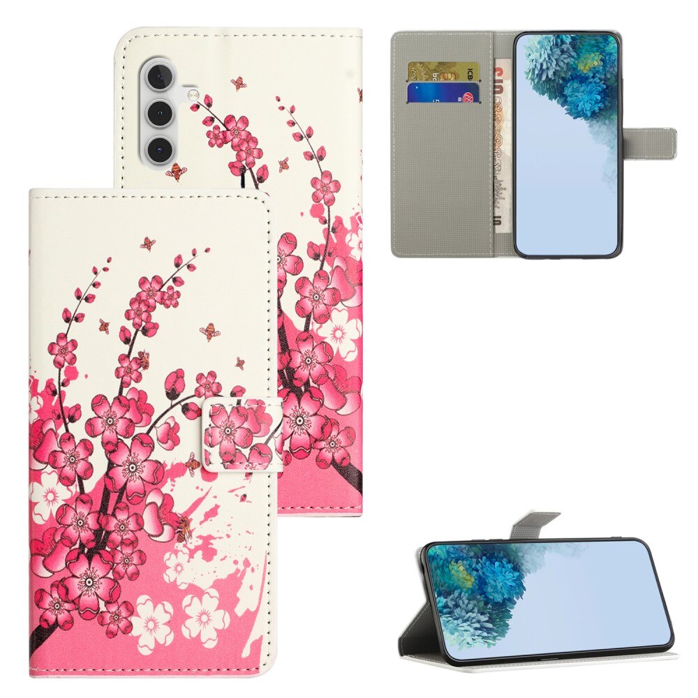 Cartera Samsung Galaxy A15 flores de cerezo