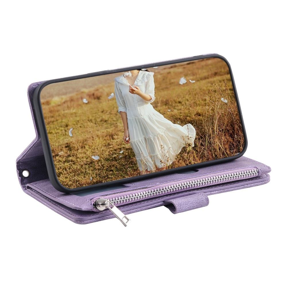 Funda acolchada tipo billetera Samsung Galaxy A15 violeta