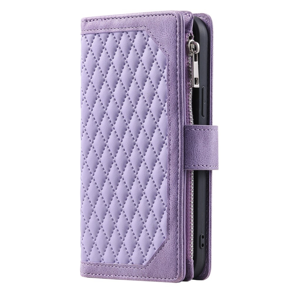 Funda acolchada tipo billetera Samsung Galaxy A15 violeta