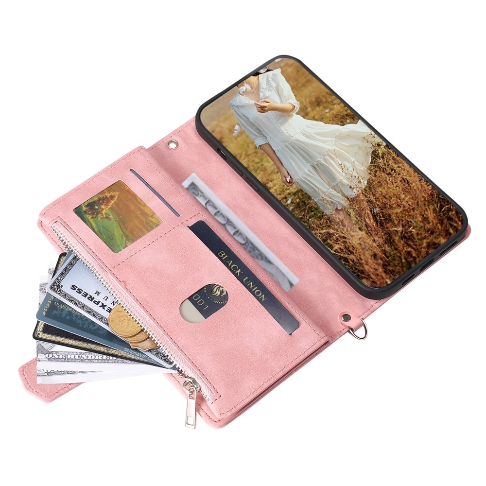 Funda acolchada tipo billetera Samsung Galaxy A15 Rosa