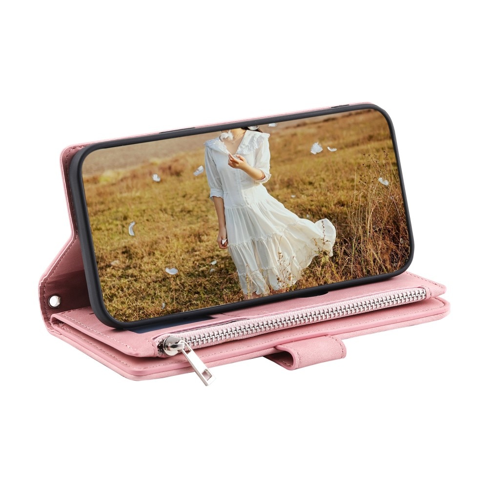 Funda acolchada tipo billetera Samsung Galaxy A15 Rosa