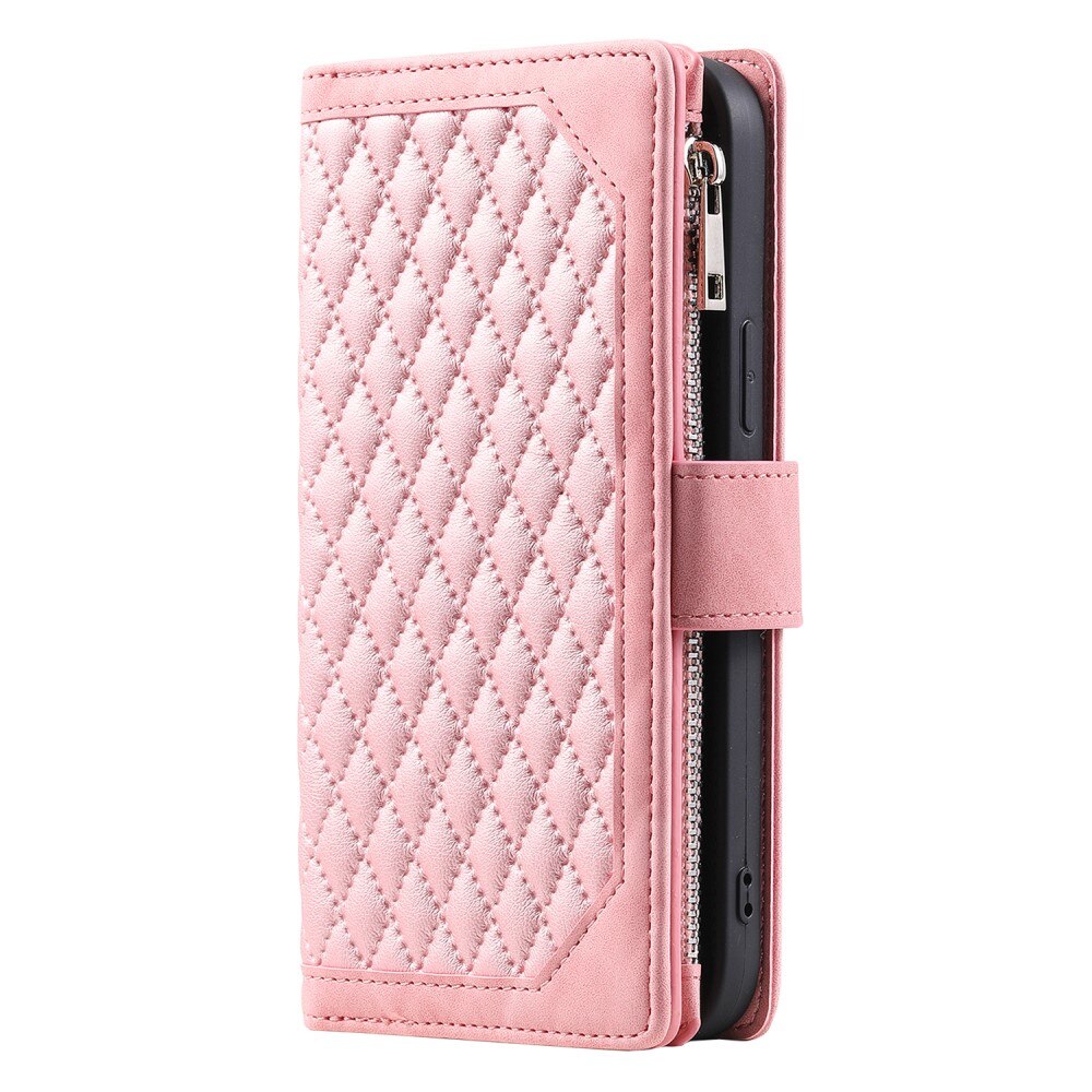 Funda acolchada tipo billetera Samsung Galaxy A15 rosado