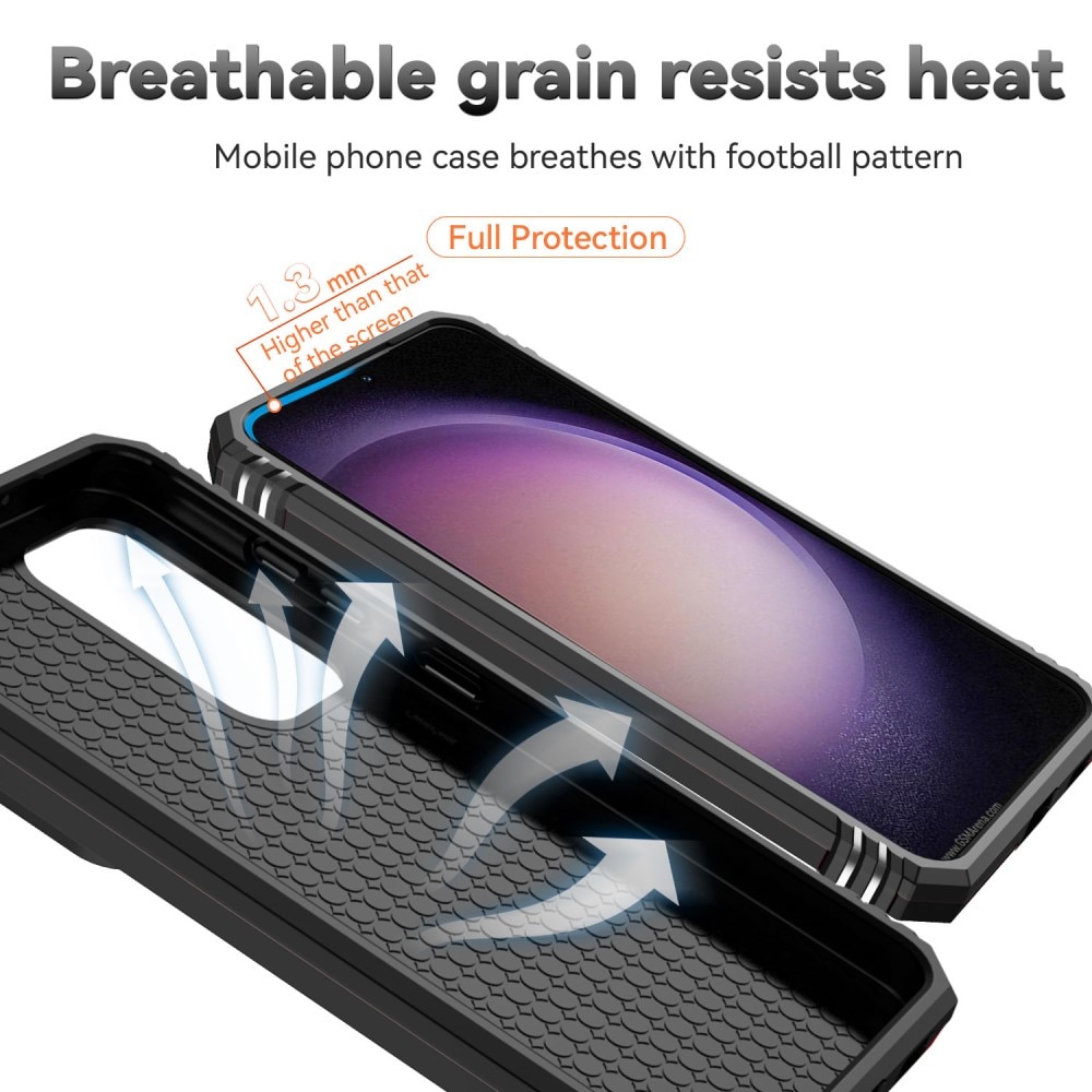Funda híbrida Ring y Protector Cámara Samsung Galaxy S23 FE Negro