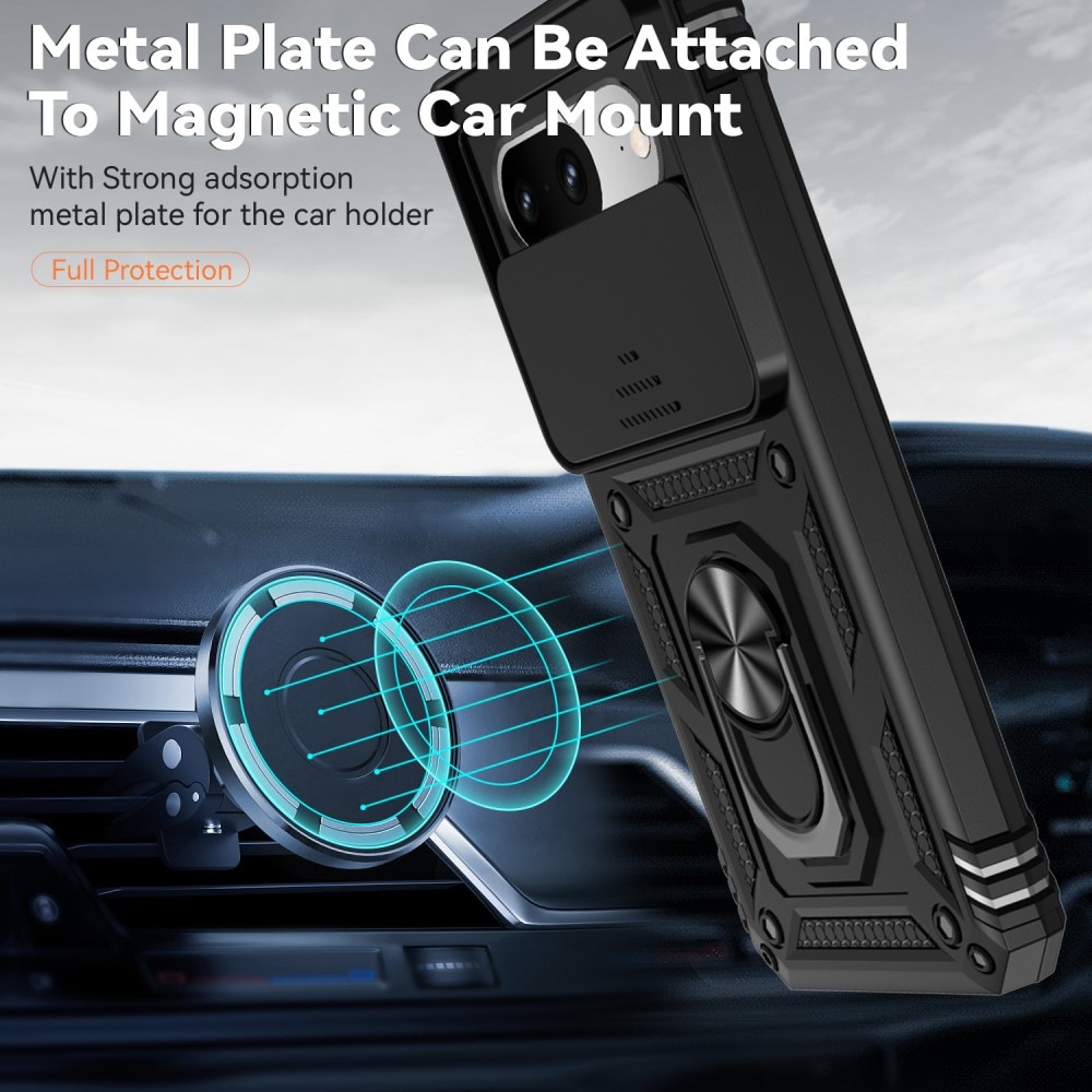 Funda híbrida Ring y Protector Cámara Google Pixel 8 Negro