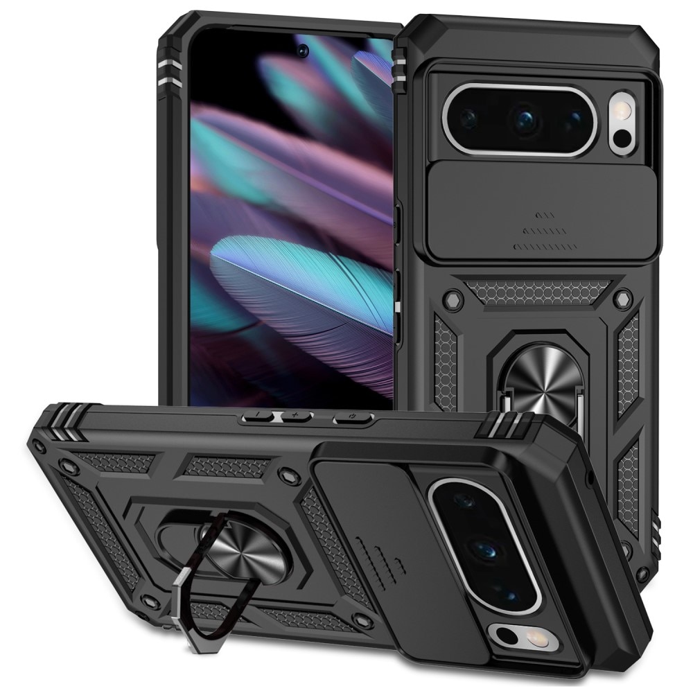 Funda híbrida Ring y Protector Cámara Google Pixel 8 Pro Negro