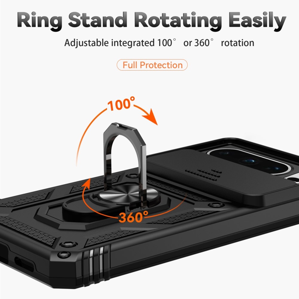 Funda híbrida Ring y Protector Cámara Google Pixel 8 Pro Negro