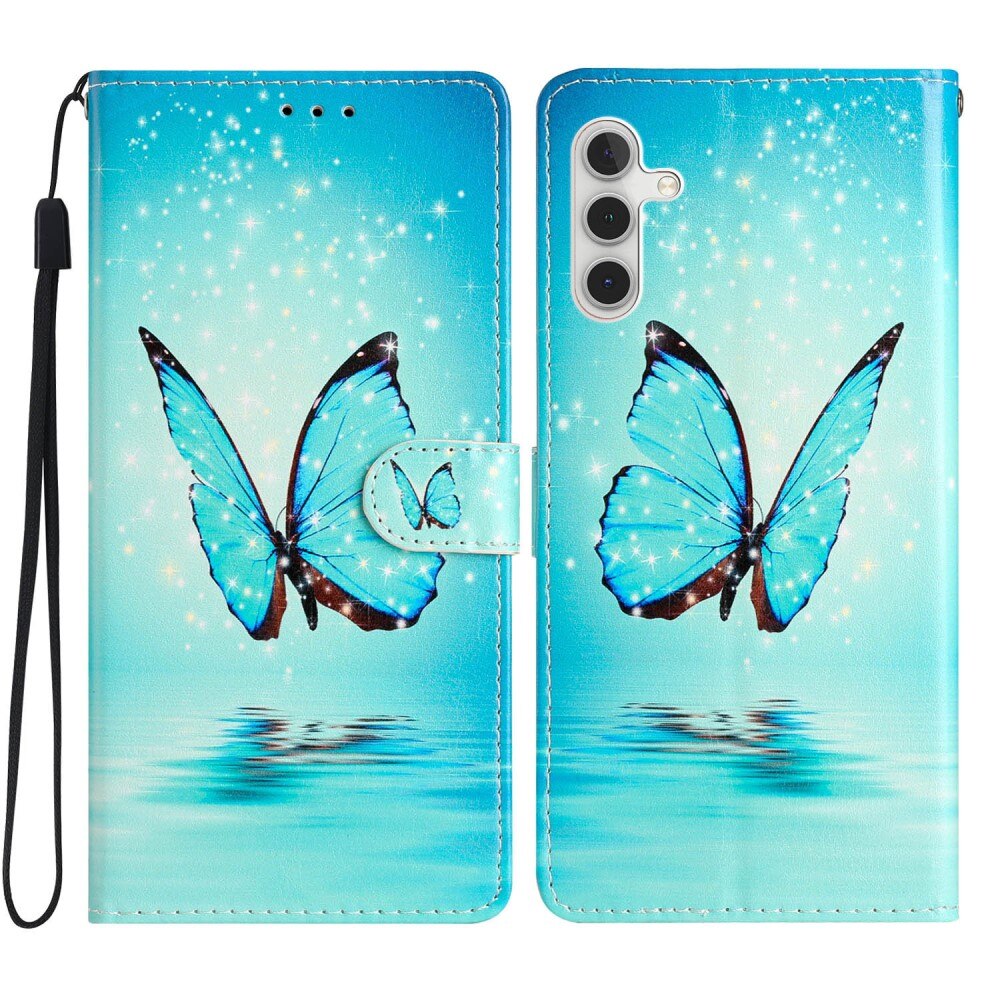 Funda cartera Samsung Galaxy A15 mariposas azules