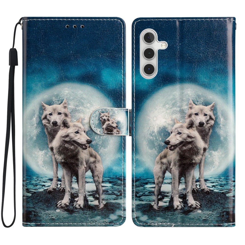 Funda cartera Samsung Galaxy A15 lobos