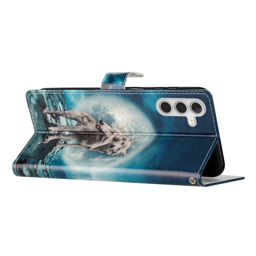 Funda cartera Samsung Galaxy A15 lobos