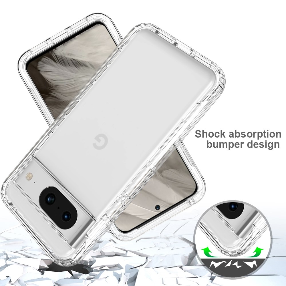 Funda con cobertura total Google Pixel 8 transparente