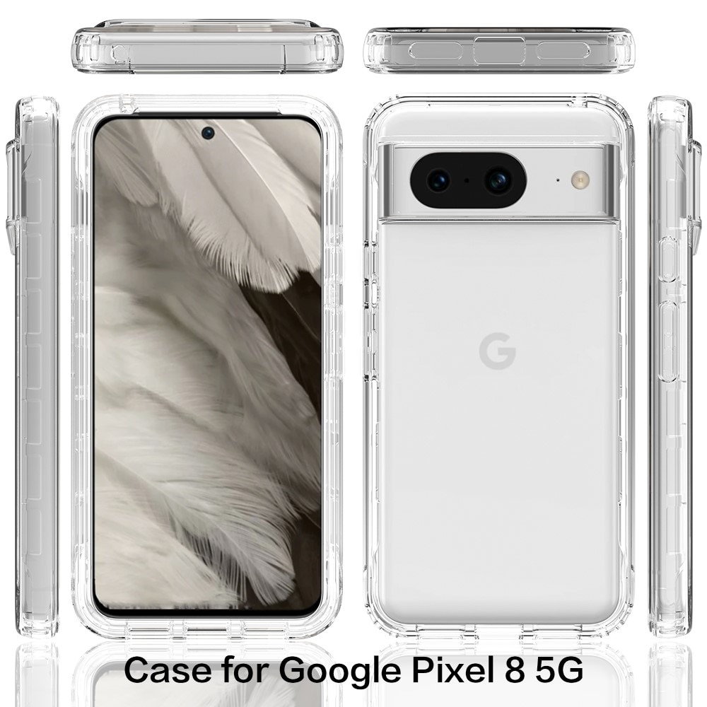 Funda con cobertura total Google Pixel 8 transparente