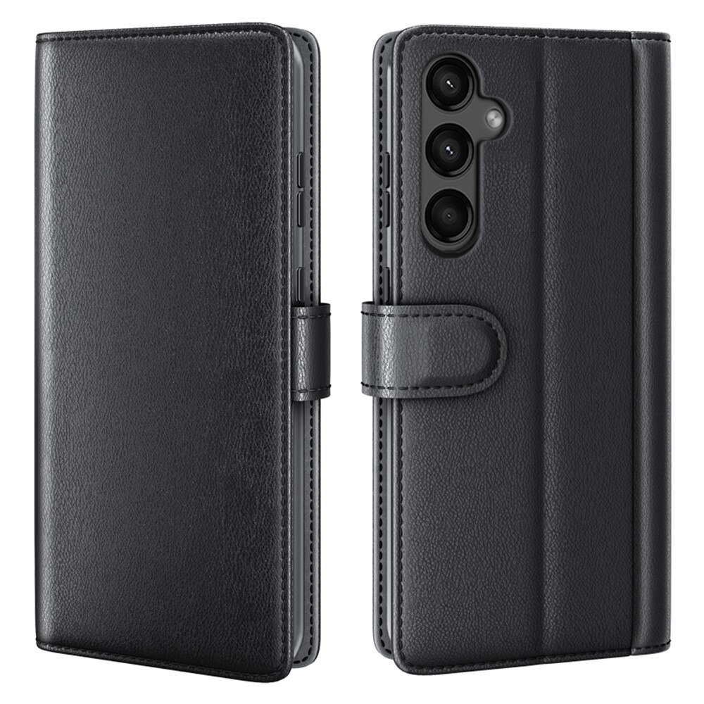 Funda de cuero genuino Samsung Galaxy A15, negro