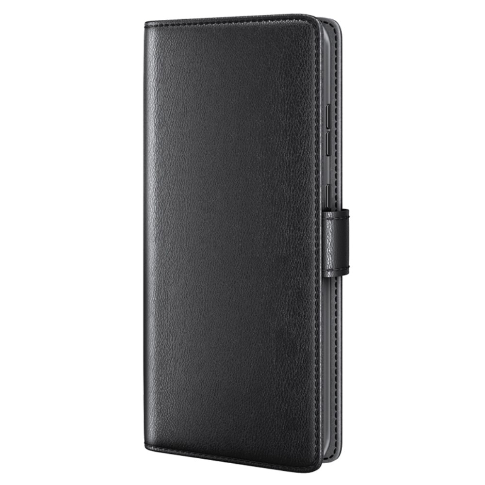 Funda de cuero genuino Motorola Moto G54, Negro